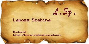 Laposa Szabina névjegykártya